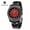 Black shell, red face, steel band model, variant on New men's watch, waterproof, luminous, steel band, stylish ultra-thin men's watch, fashionable business trend men's wristwatch, men's wearable watch