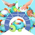 SUPER JOY Baby Learning Musical Turtle Toy Educational Learning Toys with Light & Sound
