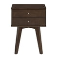 thumbnail image 2 of Weston Home Galton Rectangular 2-Drawer Wood Nightstand, Wenge Finish, 2 of 9