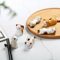 thumbnail image 5 of Soporte para cuchara de cena, soporte para cuchillo y tenedor, soporte para palillos de gato lindo de cerámica (juego de 3), 5 of 5