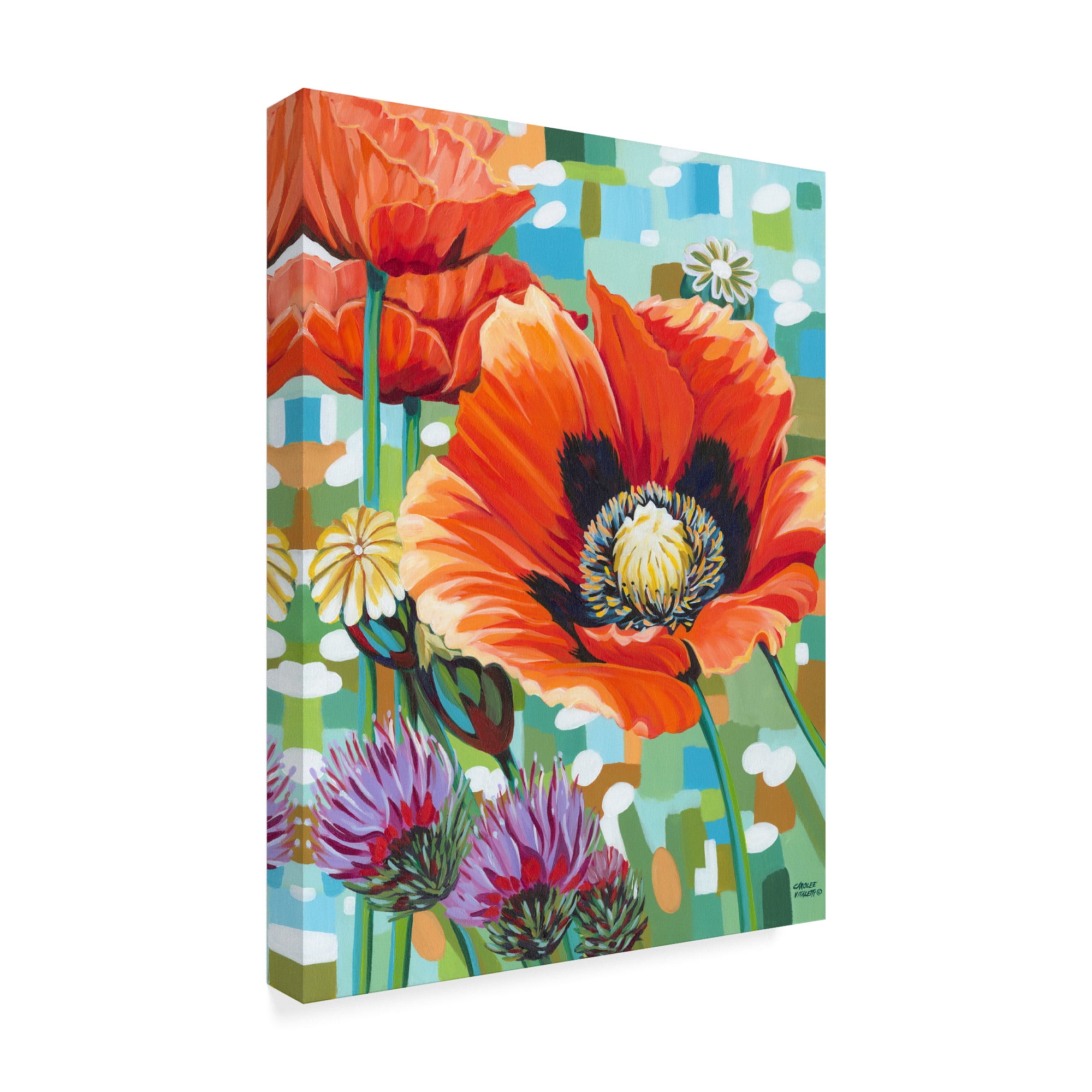 Trademark Fine Art 'Vivid Poppies II' Canvas Art by Carolee Vitaletti