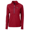 thumbnail image 2 of Women's Cutter & Buck  Red Kansas City Chiefs Helmet Logo Adapt Eco Knit Stretch Recycled Half-Zip Pullover Top, 2 of 3
