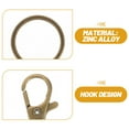 thumbnail image 5 of SEWOART 60Pcs Golden Zinc Alloy Buckles Key Rings Durable Metal Keychain for Key Holding, 5 of 7