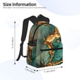 thumbnail image 2 of Vsdgher Emerald Color Gold Marble Unisex Large Capacity Bookbag, Schoolbag, Casual Daypack for High School, College, Teens, Travel, Work, 2 of 6