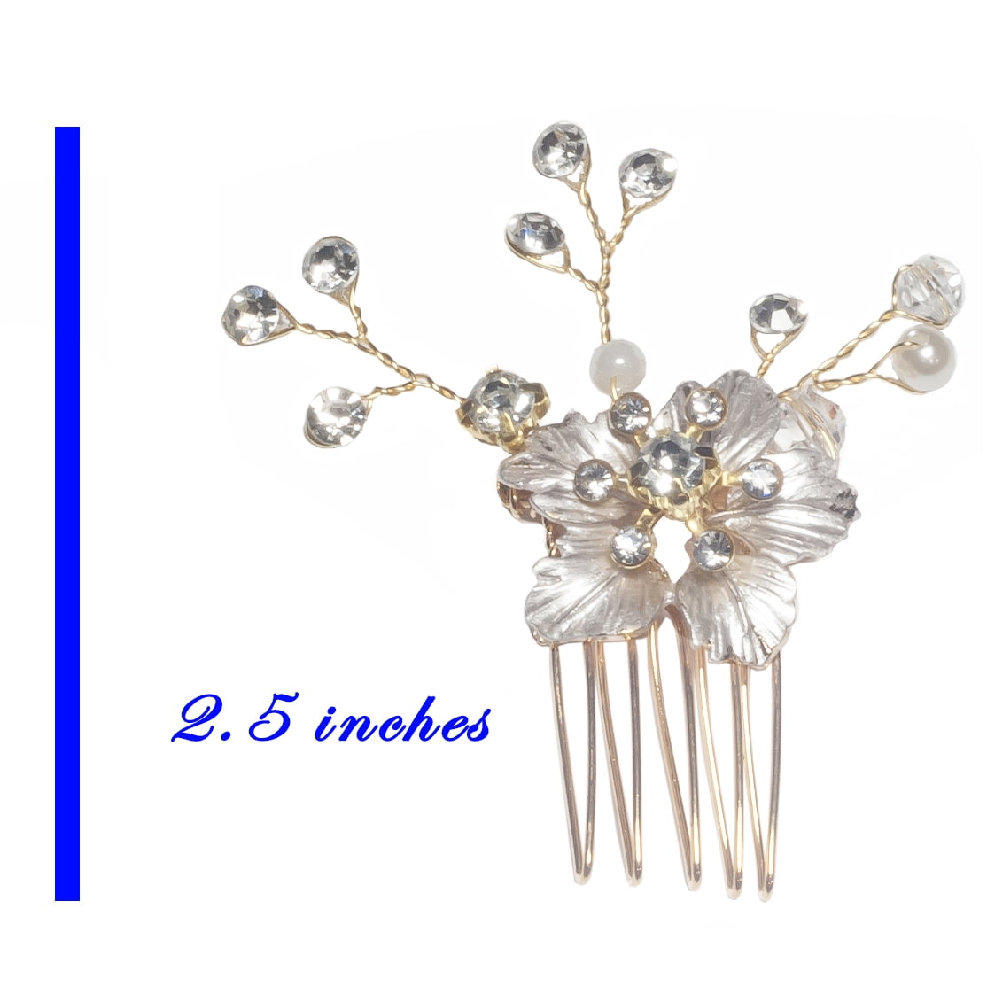 eVogues Bridal Prom Flower Side Hair Comb Accessory eVogues Bridal Prom Flower Side Hair Comb Accessory