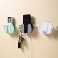 thumbnail image 2 of Soporte para teléfono de montaje en pared autoadhesivo de 4 piezas, soporte para teléfono de carga Soporte para control remoto Gadgets pequeños Caja organizadora Multi, 2 of 5