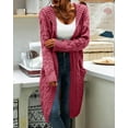 thumbnail image 5 of Sherrylily Women Cable Knit Cardigan Open Front Long Pocket Hooded Casual Outwear Sweater, 5 of 5