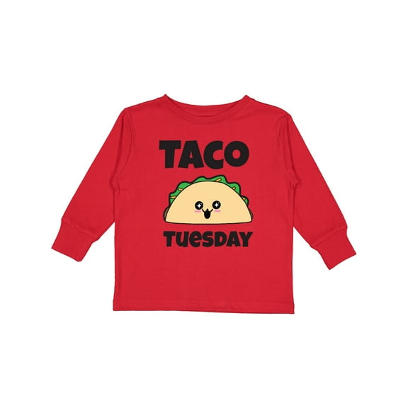 Inktastic Kawaii Taco Tuesday Boys or Girls Long Sleeve Toddler T-Shirt