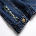 thumbnail image 3 of Ginsiom Mens Denim Vest Sleeveless Slim Fit Ripped Retro Jean Vest Jacket, 3 of 5