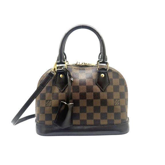 Pre-Owned LOUIS VUITTON Damier Alma BB N41211 Ebene Shoulder Bag Handbag Brown Women's