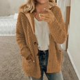thumbnail image 2 of Liquidation d'Hiver Cardigans pour Femmes Manches Longues Manteau Ample Cardigan Chandail Uni, 2 of 7