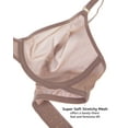 thumbnail image 4 of Women's Cosnufy Sheer Balconette Bra Demi Unlined Plunge Mesh See Through Sexy Bras Underwire, 4 of 6