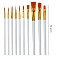 thumbnail image 7 of Pebbuoy 10Pcs Artist Paint Brushes with Long Handle Soft Bristles Strong Absorbency Watercolor Round Pointed Multifunction Artists Paint Brush Set, 7 of 7