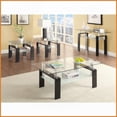 thumbnail image 2 of Black Minimalist Glass Top Coffee Table with 1 Shelf - Space-Saving Living Room Accent with Strong Metal Support, 2 of 6