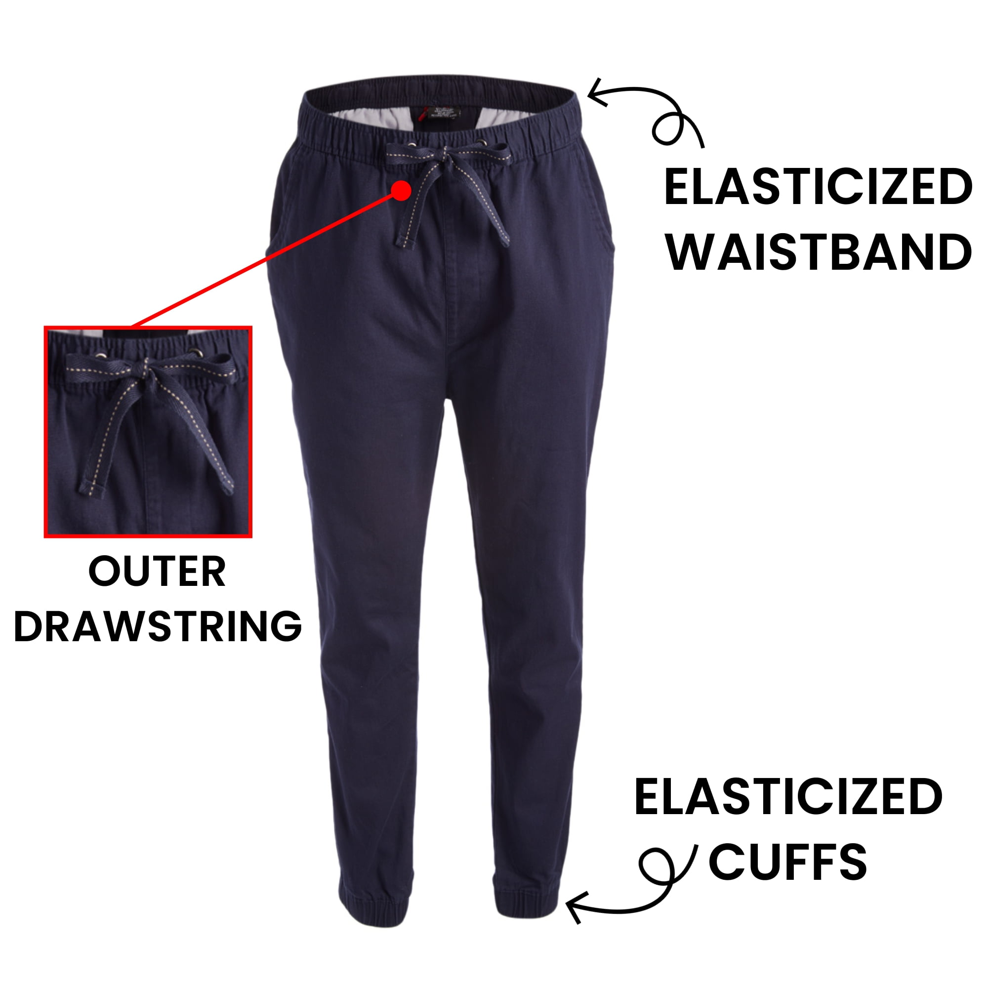 Men's Slim-Fit Twill Jogger Pants - Walmart.com