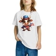 thumbnail image 2 of FamilyThread Kids America Flag 4th of July Shirt Toddler Kids Boys Girls Patriotic USA Shirt, Red White and Blue Tee Top, 2 of 4