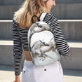thumbnail image 5 of Fotbe Running White Horses Mochila de Lona con Estampado, Mochila Duradera, Mochila Versátil de Alta Calidad, Mochila Compacta Vintage-Small, 5 of 5