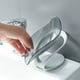 thumbnail image 1 of Advancent Soporte en forma de hoja, herramienta de limpieza de esponja, soporte de escurridor, drenaje de esponja de cocina Juegos de accesorios de baño gris, 1 of 6