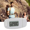 thumbnail image 2 of 3D Sensor Pedometer Step Counting Device with Blue Backlight Clip-on Pedometer with Detachable Back Clip and Lanyard USB Charging Fitness Tracker, 2 of 6