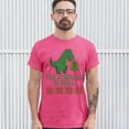 thumbnail image 3 of Tee Hunt The Struggle is Real T-Shirt Funny T-Rex Ugly Sweater Christmas Men's Tee, Hot Pink, Large, 3 of 5