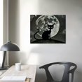 thumbnail image 4 of Orinice Black Cat Moon Gothic Art Fine Art Aesthetic Poster & Print Wall Painting for Home Decor 20x16in, 4 of 6