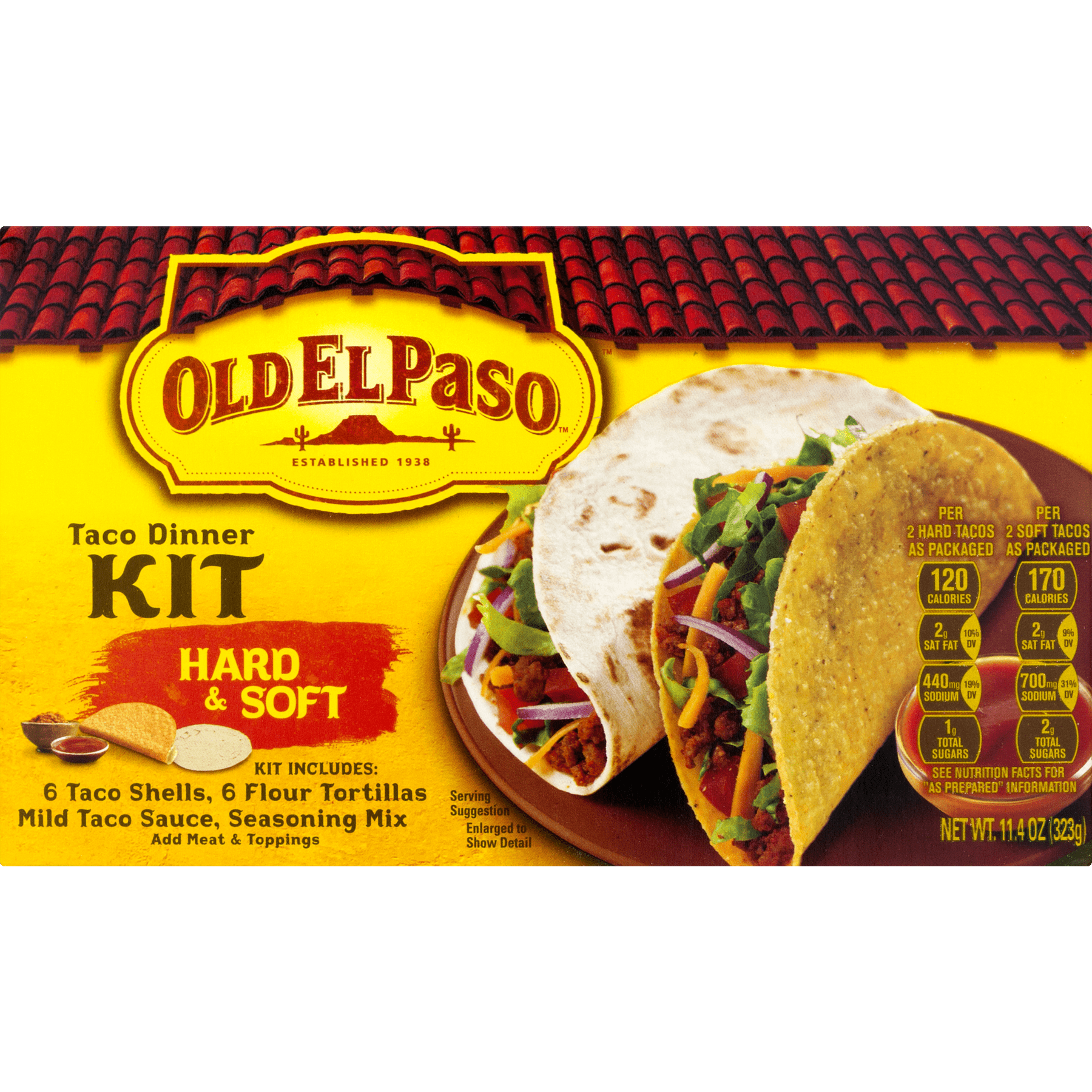 4 Pack Old El Pasoa A A Hard Soft Taco Dinner Kit 11 4 Oz Box Walmart Com Walmart Com