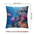 thumbnail image 4 of Marine Fish Cushion Cover Underwater World Pillow Cover Coral Reef Pattern Throw Pillow Cover Goldfish Decorative Pillow Cover for Adult Teens,Blue Room Decor, 4 of 7