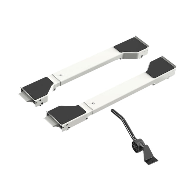 Tnarru Roulettes Extensibles pour Appareils, Base de Machine à Laver, Roues Mobiles, Support de Réfrigérateur Robuste pour Lave-Vaisselle, Machines à Laver Blanc