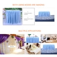thumbnail image 2 of Falda de mesa larga en azul, ideal para decorar fiestas y eventos especiales. Hecha a mano con tul y satén, incluye cinta coordinada para fácil uso. Perfecta para mesas redondas o rectangulares,, 2 of 6