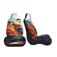 thumbnail image 3 of Xecao Colorful Travel Luggage Gear for Automotive Seat Covers for Cars Trucks and SUVs – Gray Car Seat Covers for Front Seats, Truck Seat Protectors-2 PCS, 3 of 9