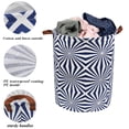 thumbnail image 5 of Howarmer Storage baskets, 19.7" Large Capacity Collapsible Round Storage Bin /Large Waterproof Hamper /Clothes Laundry Hamper / Storage Bin for s Bedroom Bathroom( Blue Pattern ), 5 of 7