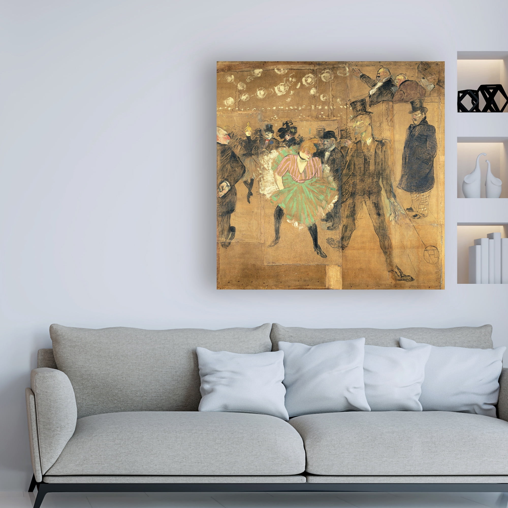 Trademark Fine Art 'Ball at Moulin Rouge' Canvas Art by Toulouse-Lautrec