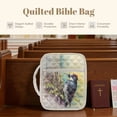 thumbnail image 4 of FOR U DESIGNS Woodpecker Print Bible Cover Quilted Bible Holder Case Reusable Book Cover Handbag Bible Protective with Zipper Pocket Christian Bible Accessories Gifts, 4 of 7