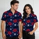 thumbnail image 1 of TaTaai Men Women Casual Printed Shirt Short Sleeve Turndown Collar, Valentine's Day Christmas Soft Elastic Gift, 1 of 7