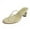 Gold, variant on XYD Women Hot Summer Thin Mid Heel Thong Sandals Round Open Toe Slippers Slip On Flip Flops Dressy Casual Shoes Size 7 White
