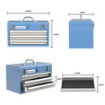 thumbnail image 2 of 3 Drawers Portable Tool Box ,Top Storage Tray,Lockable Metal Tool Chest Cabinet,3-Drawer Tool Box with Liner,for Garage,Warehouse, 2 of 5