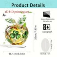 thumbnail image 3 of Fasiaou St. Patrick's, Clover Apple Holiday Desktop Ornaments, Crystal Clear Clover Apple, Suitable For Holiday Gifts, Birthday Gifts, Mother's Day Gifts. Party Decoration, 3 of 6