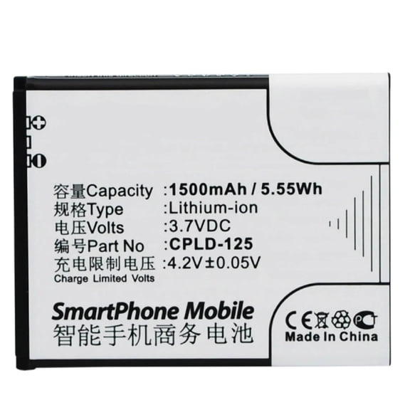 Batteries N Accessories BNA-WB-L3228 Cell Phone Battery - Li-Ion, 3.7V, 1500 mAh, Ultra High Capacity Battery - Replacement for Coolpad CPLD-125 Battery