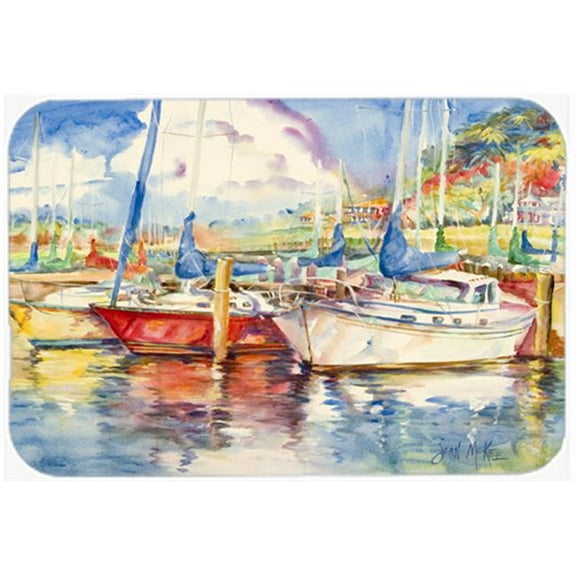 Three Boats Sailboats Mouse Pad, Hot Pad & Trivet