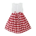 thumbnail image 4 of Robe Fille Rouge Tartan Robe d'Été Vêtements Enfants Nouveau 6-6 Ans, 4 of 4