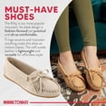 thumbnail image 6 of Minnetonka Women's Kilty Suede Hardsole Moccasin, Stone, 7 M US, 6 of 7