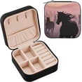 thumbnail image 7 of GZHJMY Horse Leather Jewelry Box,Portable Mini Jewelry Case Traveling Jewelry Organizer for Rings Necklaces Bracelets Earrings, 7 of 7