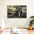 thumbnail image 3 of Elephant Stock Outdoor Vintage Motorcycle Wall Art - Horizontal Canvas Wall Art - Living Room Wall Decor - Transportation Canvas - Black And Gray Decor - 12" x 8", 3 of 8