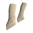 thumbnail image 2 of yotijay Figure Skating Leg Warmers Calf Socks Set for Winter Sports Activities Women Beige, 2 of 9
