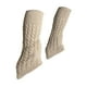 thumbnail image 2 of Calentadores de pierna de patinaje figurado altos calcetines calientes calientes calcetines de calcetines de patinaje de cable para entrenamiento de Beige, 2 of 8