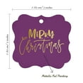 thumbnail image 7 of Inkdotpot Pack Of 50 Merry Christmas Paper Tags DIY Craft Bracket Shape Real Gold Foil Hang Tags, 7 of 7