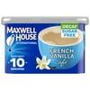 Maxwell House International French Vanilla Sugar Free Decaf Instant Coffee, Decaffeinated, 4 oz. Canister