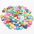 thumbnail image 3 of 20/50/100 piezas de cuentas de arcilla polimérica con forma de fruta, animal, flor, sonrisa, para hacer joyas, pulseras, collares, accesorios hechos a mano, 3 of 5