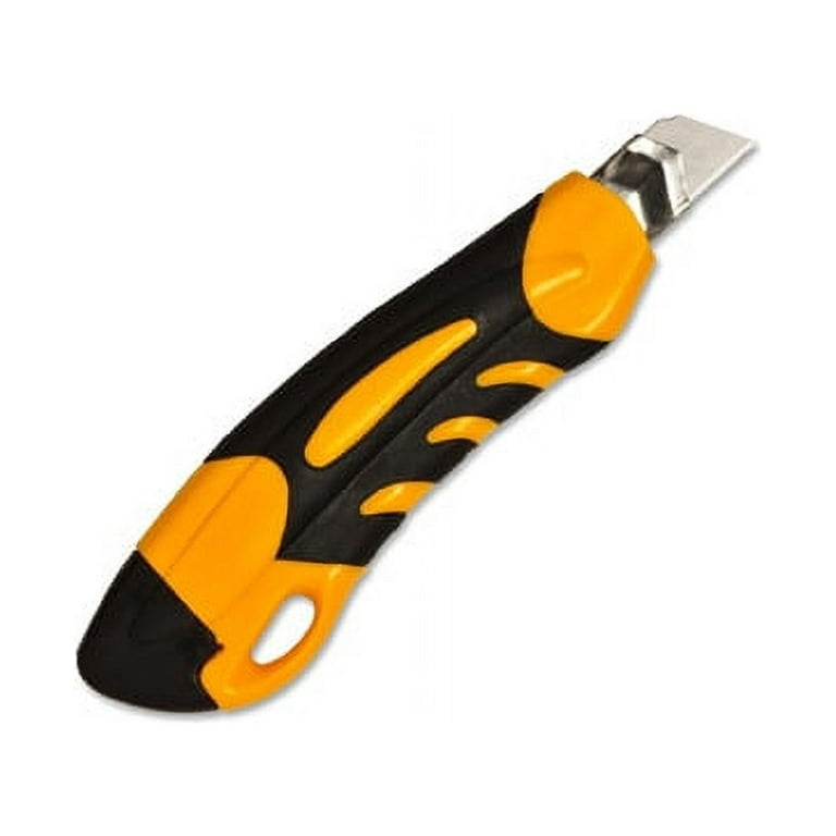 Sparco PVC Anti-Slip Rubber Grip Utility Knife - Stainless Steel Blade - Heavy Duty - Yellow - 1 Each Sparco PVC Anti-Slip Rubber Grip Utility Knife - Stainless Steel Blade - Heavy Duty - Yellow - 1 Each