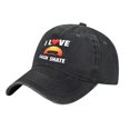 thumbnail image 2 of Vintage Washed Distressed Baseball Cap - I LOVE CASH SHATE with Heart & Smiling Face Design - Stylish Golf Dad Hat for Men & Women, 2 of 6